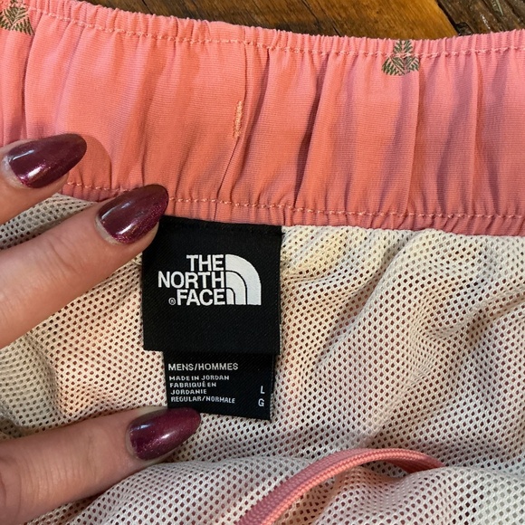 The North Face Pink Printed Pull-On Shorts Men’s Large Lightweight Activewear - Picture 5 of 10